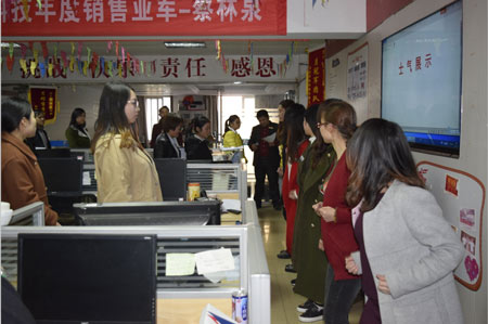 值得信賴的短信服務團隊-2017年一月份創勝營銷一組的士氣展示